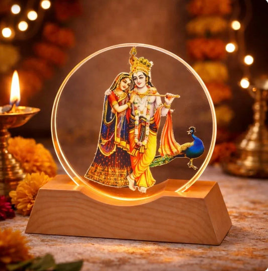 Radha Krishna coloured ring lamp